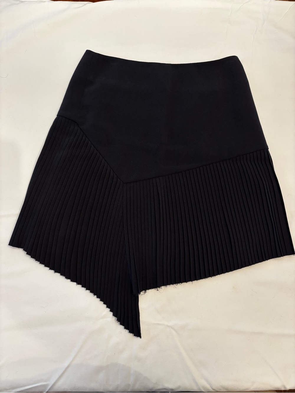Grey Jason Wu - Dark Navy Asymmetric Pleated Skirt